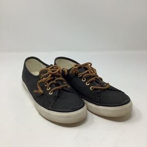 Sperry Top Sider Seacoast Canvas Slip On Shoes Sneakers Women Sz 7.5 Navy‎ Blue